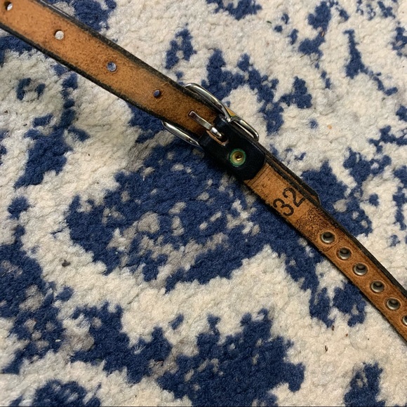 Wester Boho Chic Leather Studded belt - Picture 4 of 5